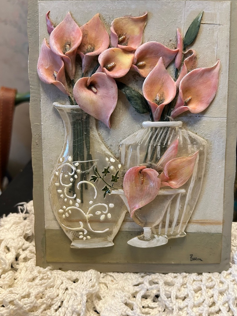 Pink Calla Lily Wall Art Panel by